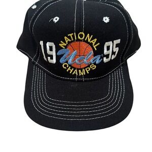 Kee & Ed Mens Black 1995 National UCLA Champs Snap Back Cap Adjustable